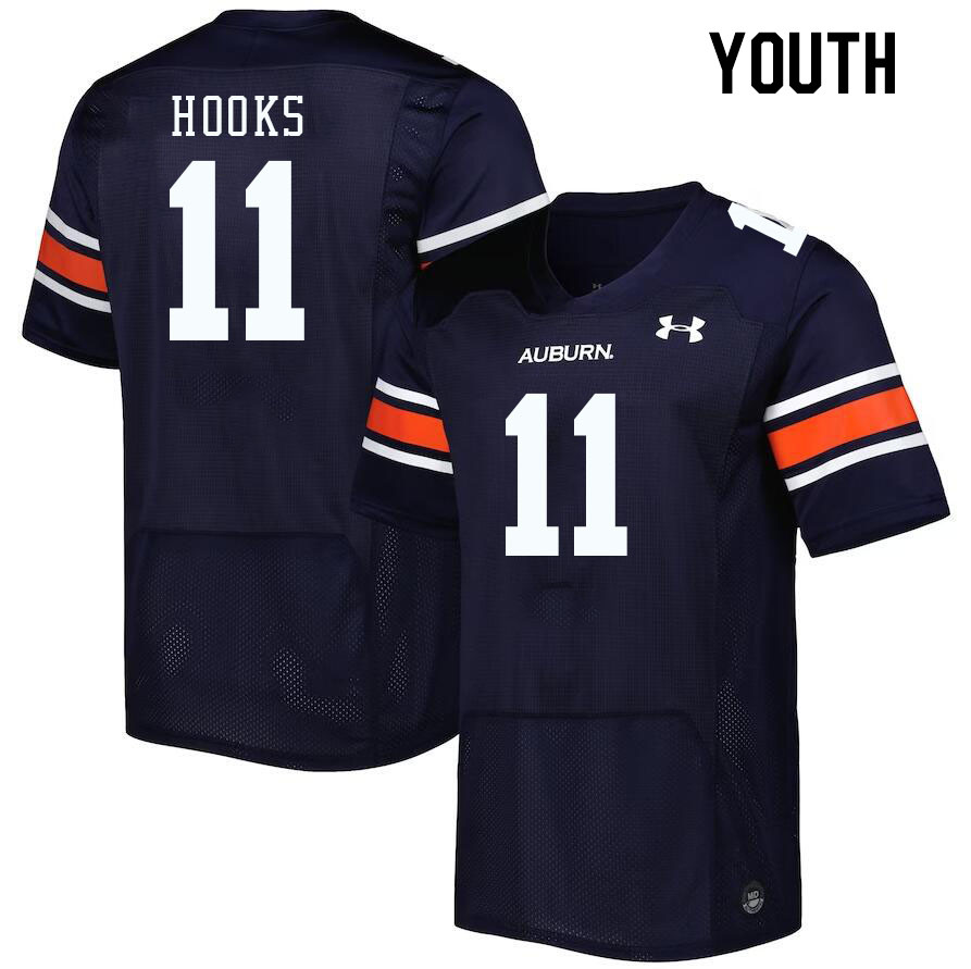 Youth #11 Shane Hooks Auburn Tigers College Football Jerseys Stitched Sale-Navy